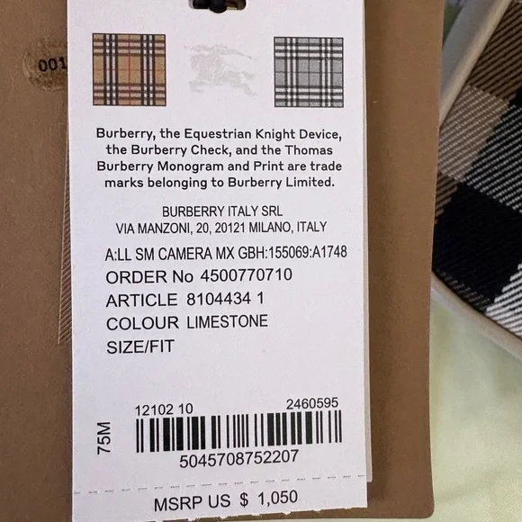 Burberry Women's Checkered Crossbody Bag limestone - Picture 6 of 8